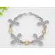 Stainless Steel Flower Women Chain Bracelet 1440012