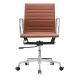 Low Back 39.9 Height Living Room Office Chair 26.4lbs Brown PU Leather