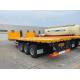 80ton 3 Axle Flatbed Semi Truck Trailer For Cargo Transport