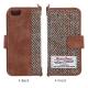 Leather Harris Tweed Phone Case Flip Folio Magnetic Clasp IPhone 5/5s/Se