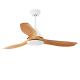 52in Living Room Fans Modern LED Ceiling Fan ABS Blades Brown