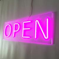 Brand Names Pink Bar Open Neon Sign 50000-80000 Hours Lifetime