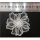 Garment Accessories Embroidery Organza Applique Flower   Ivory Color