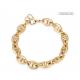 Vintage Stainless Steel Designer Jewelry Pig Nose Shape Gold Hand Chain For Ladies