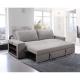 Furniture Factory new design luxury 3 seater living room sofa linen fabric customized sofa bed with shelf and light