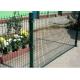 3D Welded 40mm Square Post Security Steel Fence 1.8m High