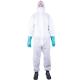 Germ - Free Dust Proof Disposable Coverall Suit With Elastic Wrists / Front