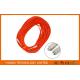 LSZH Fiber Optic Patch Cord SC - SC With Simplex Beige Housing Orange / Corning Fiber Cable