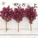 UVG 2m Rose pink artificial cherry tree branches with silk blossoms for garden decoration