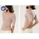 Cross Neck And Boat Neck Womens Knit Pullover Sweater Half Sleeves Pink