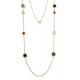 Multicolor Resin Beaded Chain Long Scatter Necklace Red Blue Green Orange