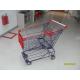 Supermarket 150L Wire Shopping Carts With 4 Flat Casters 1010x580x1016mm