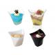 Disposable Twisted Edge Mousse Plastic Cups 130ml Food Grade PS Ice Cream Cups