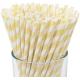 Yellow And White Striped Paper Straws