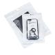 Plastic zipper bag with one side clear for cables phone case packing