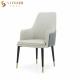 American Style 81cm High Back Faux Leather Dining Chairs With Chrome Legs