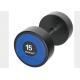 Fashion Gym Weights Dumbbells , Black PU Dumbbells With  Stainless Handle