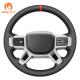 DIY vegan leather steering wheel cover for Land Rover Defender L663 Discovery L462 2020-2024 customized steering wheel wrap