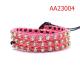 LB0031 Luxury Pink Leather Wrap Bracelets with Crystal