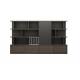 0.6mm MDF Office Bookcase Cabinet With Double Acting Door