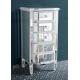5 Drawers High Mirrored Night Stands Silver / Different Color Optional