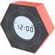 Timer with clock, hexagonal rotating productivity Pomodoro timer, take 5,15,30,45,60 minutes preset, adhd children and a