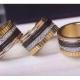 Black Ceramic Gold Jewellery Rings 18K Gold Women's With Natural SI H Diamond