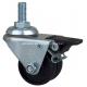 50mm Diameter 2mm Thickness Threaded Brake PA Machine Caster for Industrial Equipment