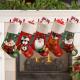 Christmas Stockings Set of 5, Large 18' Xmas Stockings Fireplace Hanging Stockings with Plush Cuff, Santa Snowman Reind