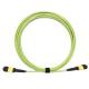 OM5 24 Core Mpo To Mpo Cable ,  Optical Fiber Patch Cord Low Loss Lime Green OFNR