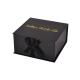 Glossy Black Custom Wig Boxes With Logo Rigid Paperboard Material