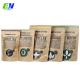 Natural Kraft Paper Food Packaging Bag SGS TUV Zip Lock Stand Up Pouch