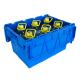 Customized Logo Lockable Storage Plastic Crate for Large Stackable Moving and Storage