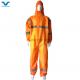 Orange Disposable Suit Customized SMS 50GSM Protective Coveralls S-5XL Customization