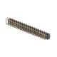 Gold Plated Machined Pin Header 2.54mm SMT SMD Dual Row Right Angle PCB Connector