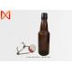 Designable Shape Brown Glass Beer Bottles , Brown Swing Top Bottles Clear
