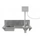 Factory Wall Mounted Stainless Steel 304/316 double bowl Sluice Sinks And Slop Hopper  With Flush Valve Cistern For Hospitals, Nursing Homes Medical Surgery