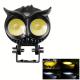 4D Owl Appearance Yellow White Color LED Headlight for Motorcycle Upgrade
