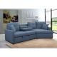 Cara manufacture two sitter with fold end table Comfy Surface Living Room Furniture Corner Sofa Sectional L Sofa