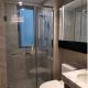 SGCC Tempered Glass Shower Enclosure Stainless Steel Hinged Swinging Shower Doors