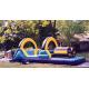 Backyard Colorful Inflatable Bouncy Obstacle Course Eco - Friendly