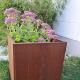 Rectangular Corten Steel Planter Metal Stand Flower Pot