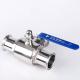 Sanitary Stainless Steel 304 316 316L Tri Clamp 3-Way Sanitary Ball Valve Type T Type L