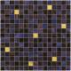 Dark blue and purple with real gold waving tile 20mm glass mosaic mix patter