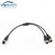 M12 4Pin Cable Adapter For CCTV Camera Connector Female To Male /Female Y Splitter Cable