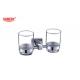 Brass double tumbler holder glass bathroom high quality chrome color OEM brass base square with curve design