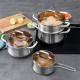 Factory Kitchen 304 Stainless Steel Steamer Pot Soup Pot Milk Pot Cooking Ware With Lid
