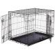 Pet cage and pet house dog kennels with tray folding metal dog cage