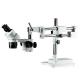 dual power dissecting microscope dual magnification stereo microscope dual arm boom stand