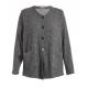 Button Closure Grey Color Women's Knit Cardigan In Autumn Or Early Winter